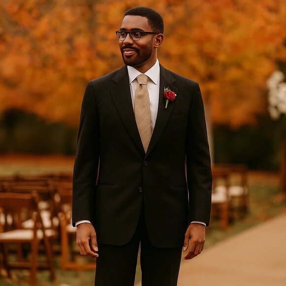 Armani Collezioni Harry Rosen 100% Wool Black Blazer Suit Jacket Coat Italy 42 R - Picture 2 of 13